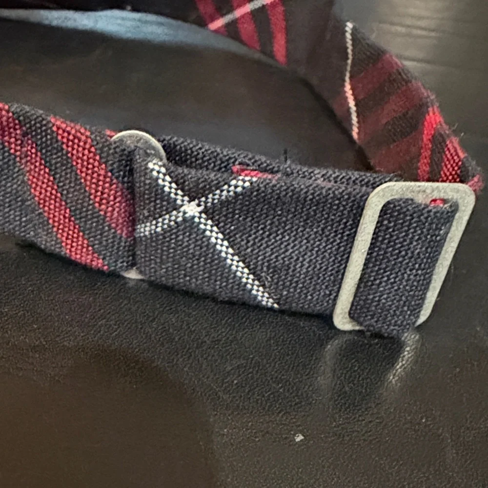 Stylish Red and Black Plaid Teen's Tie